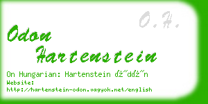 odon hartenstein business card